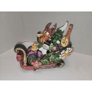 Vintage‎ Kmart Christmas Sleigh Reindeer and Snowman